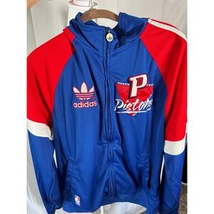 Vintage Adidas NBA‎ Track Jacket Red White Blue Full Zip Mens